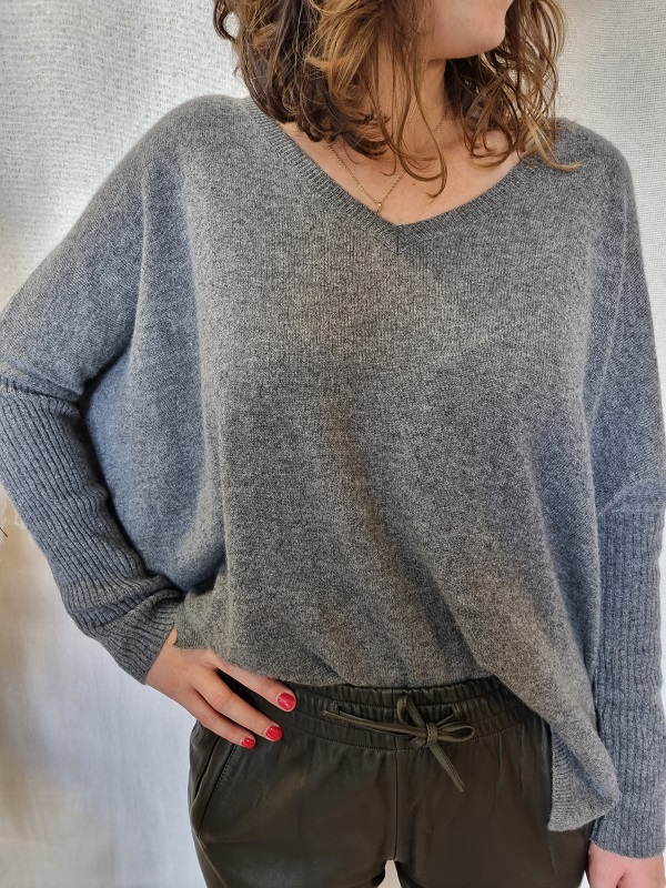 Pull cachemire not shy faustine gris pipelettes talence 4