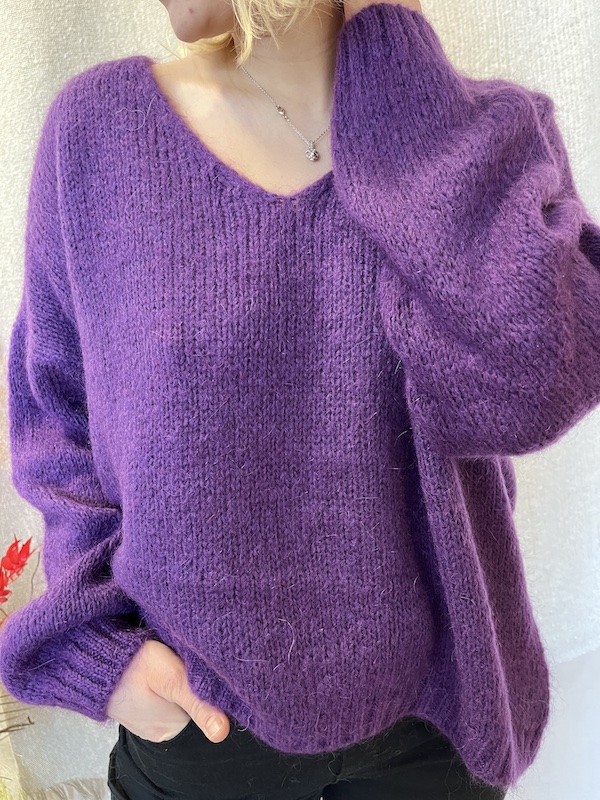 pipelettes talence pull mohair violet audrey photo 1